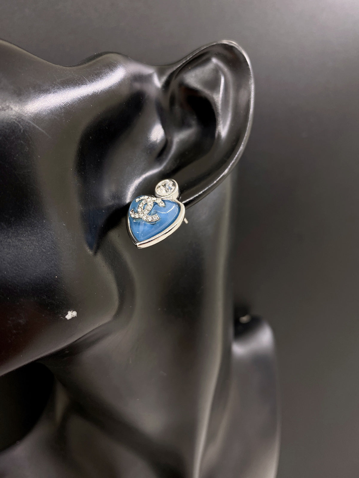 Chanel Heart Stud Earrings - album image 2