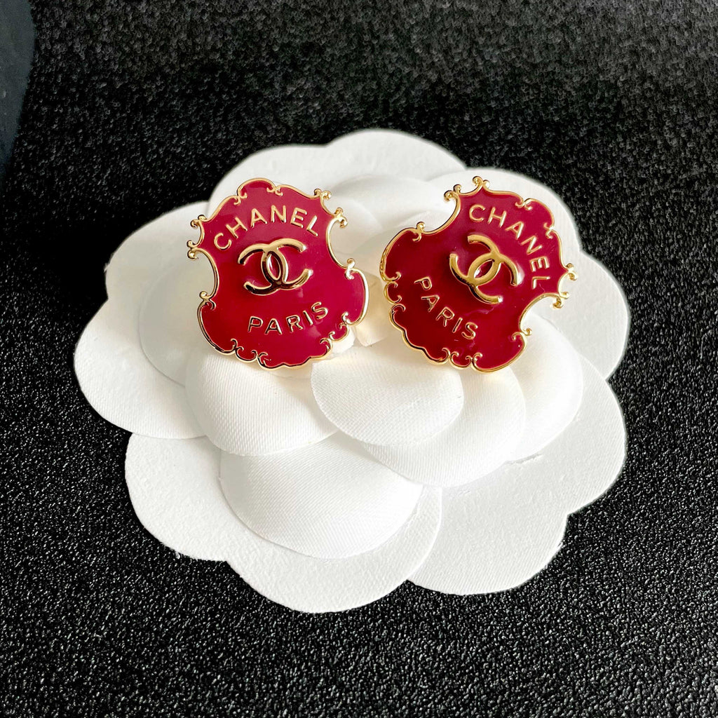 Chanel Interlocking C Letter Stud Earrings - album image 8