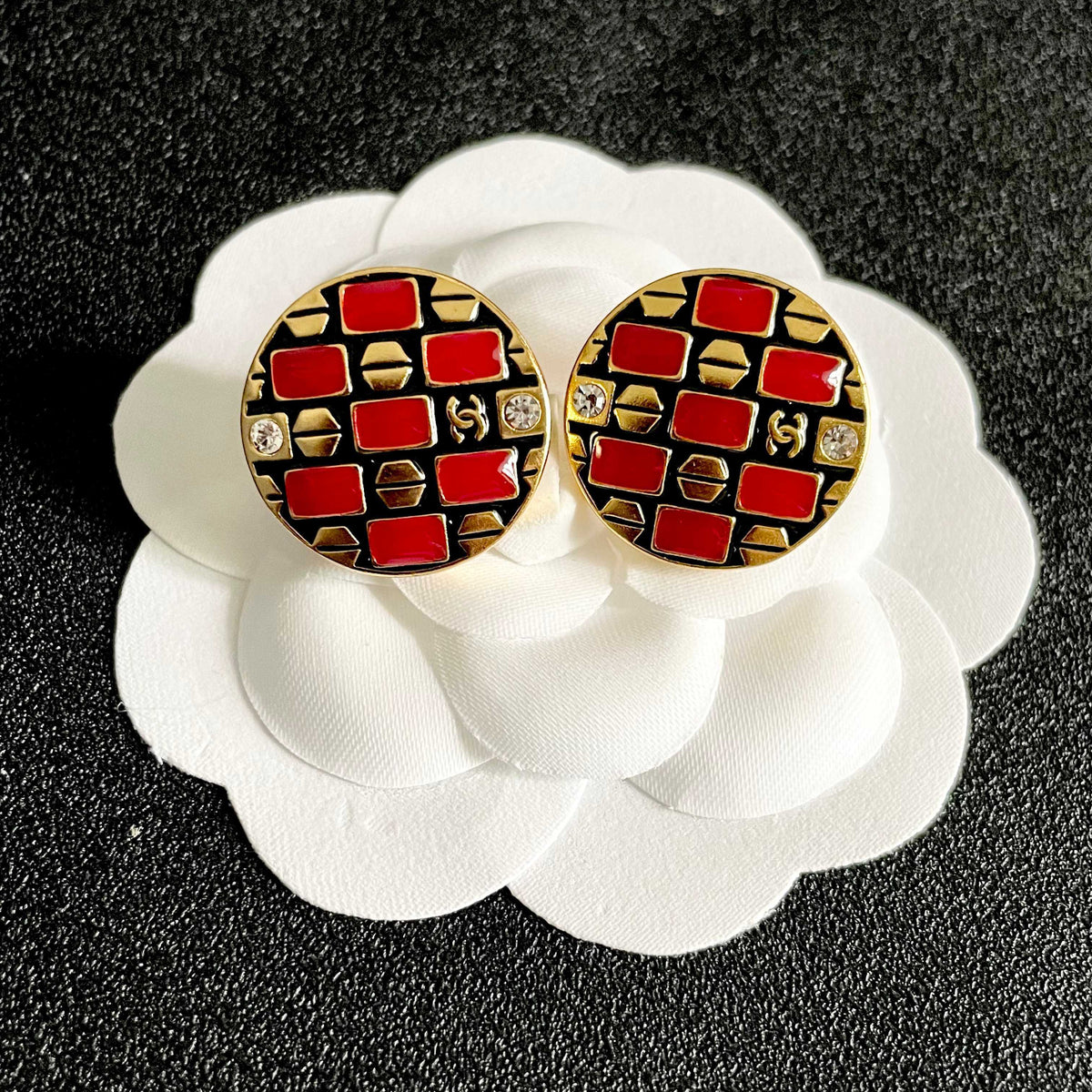 Chanel Interlocking C Stud Earrings - album image 8