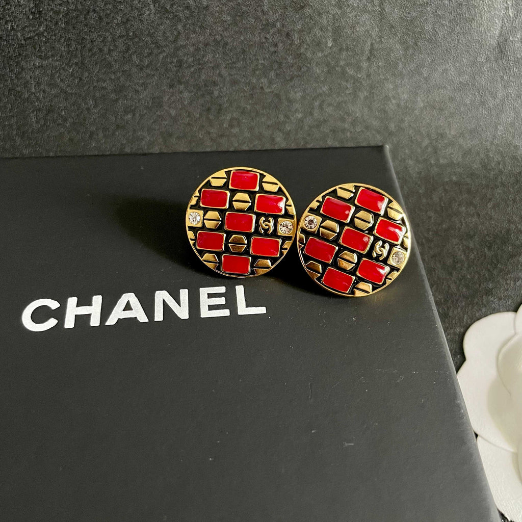 Chanel Interlocking C Stud Earrings - album image 9