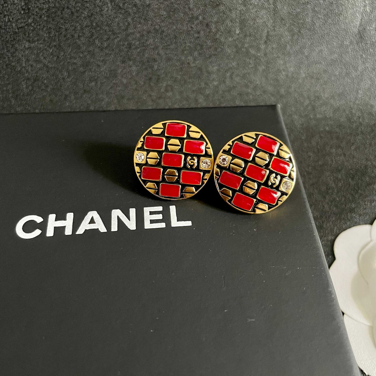 Chanel Interlocking C Stud Earrings - album image 9