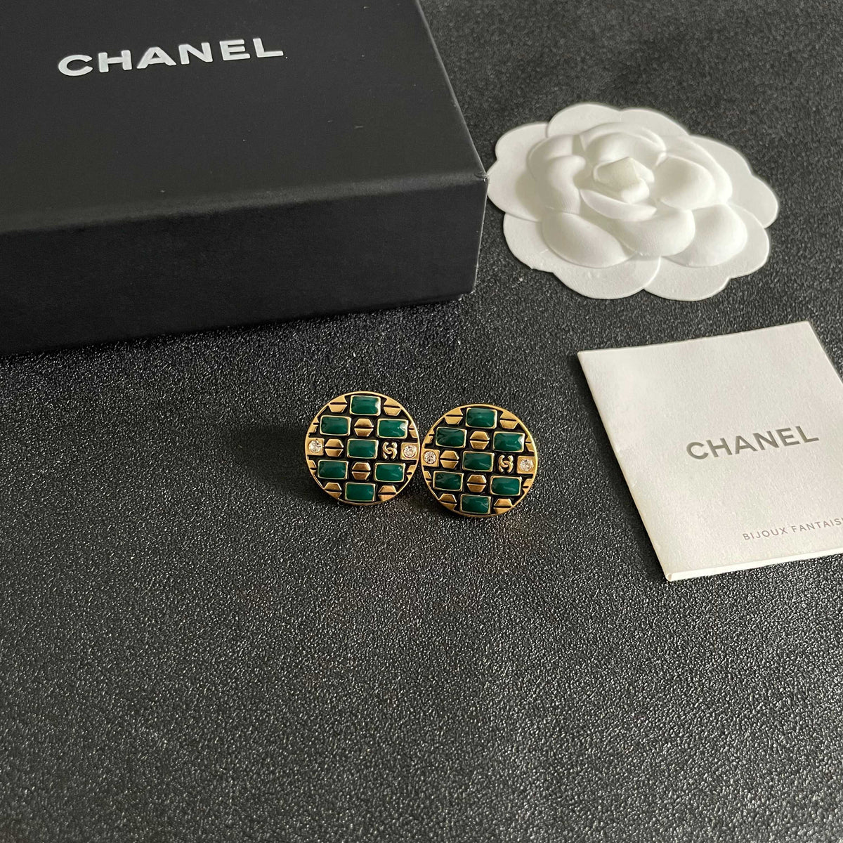 Chanel Interlocking C Stud Earrings - album image 6