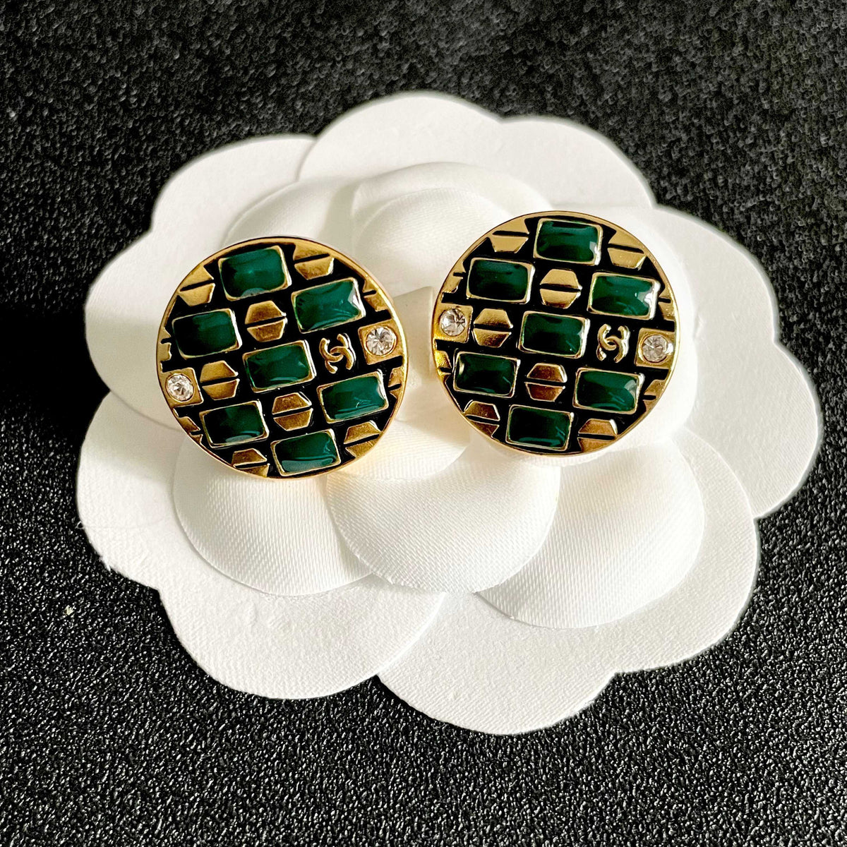 Chanel Interlocking C Stud Earrings - album image 8