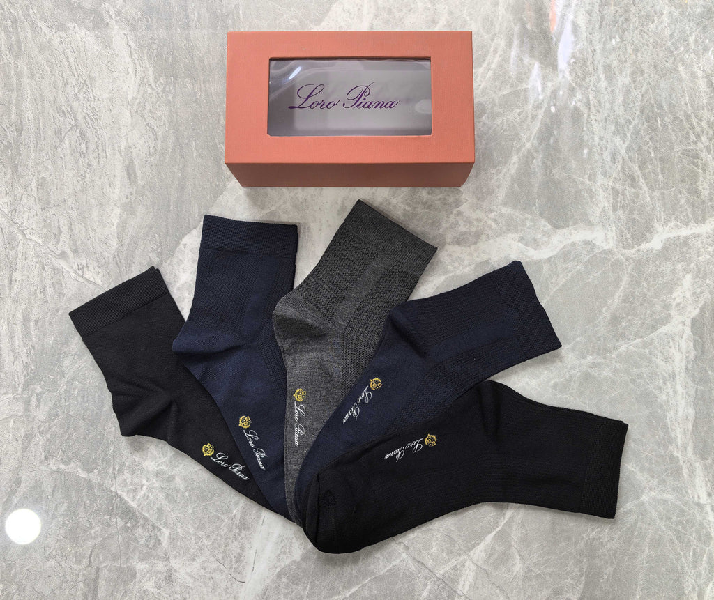 Loro Piana Ribbed Mid Crew Socks - Box of 5 - image 3