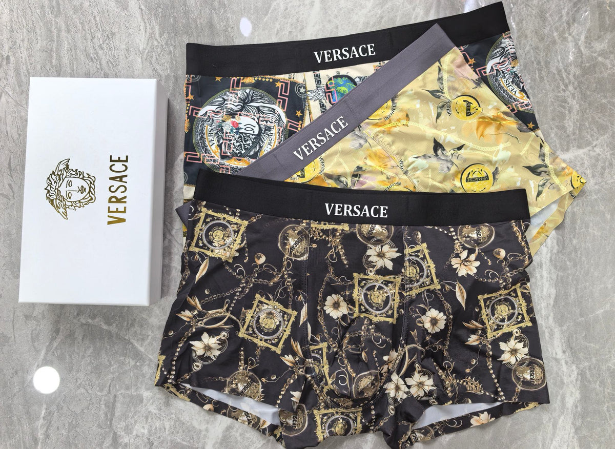 Versace dark baroque print boxer briefs - view 3