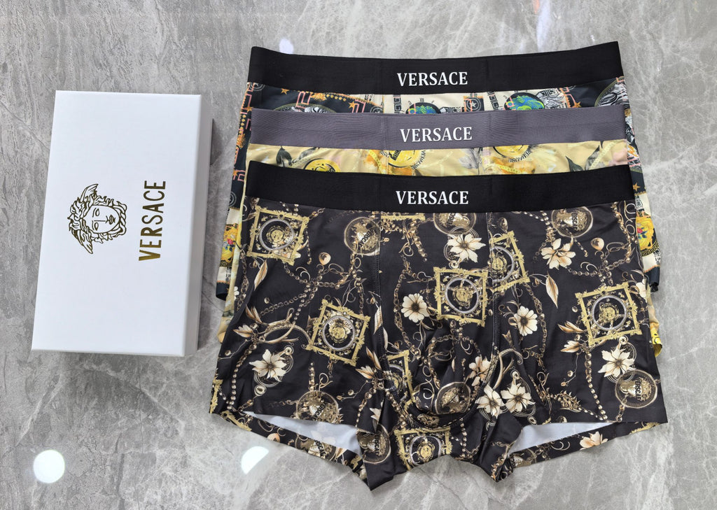 Versace dark baroque print boxer briefs - view 2