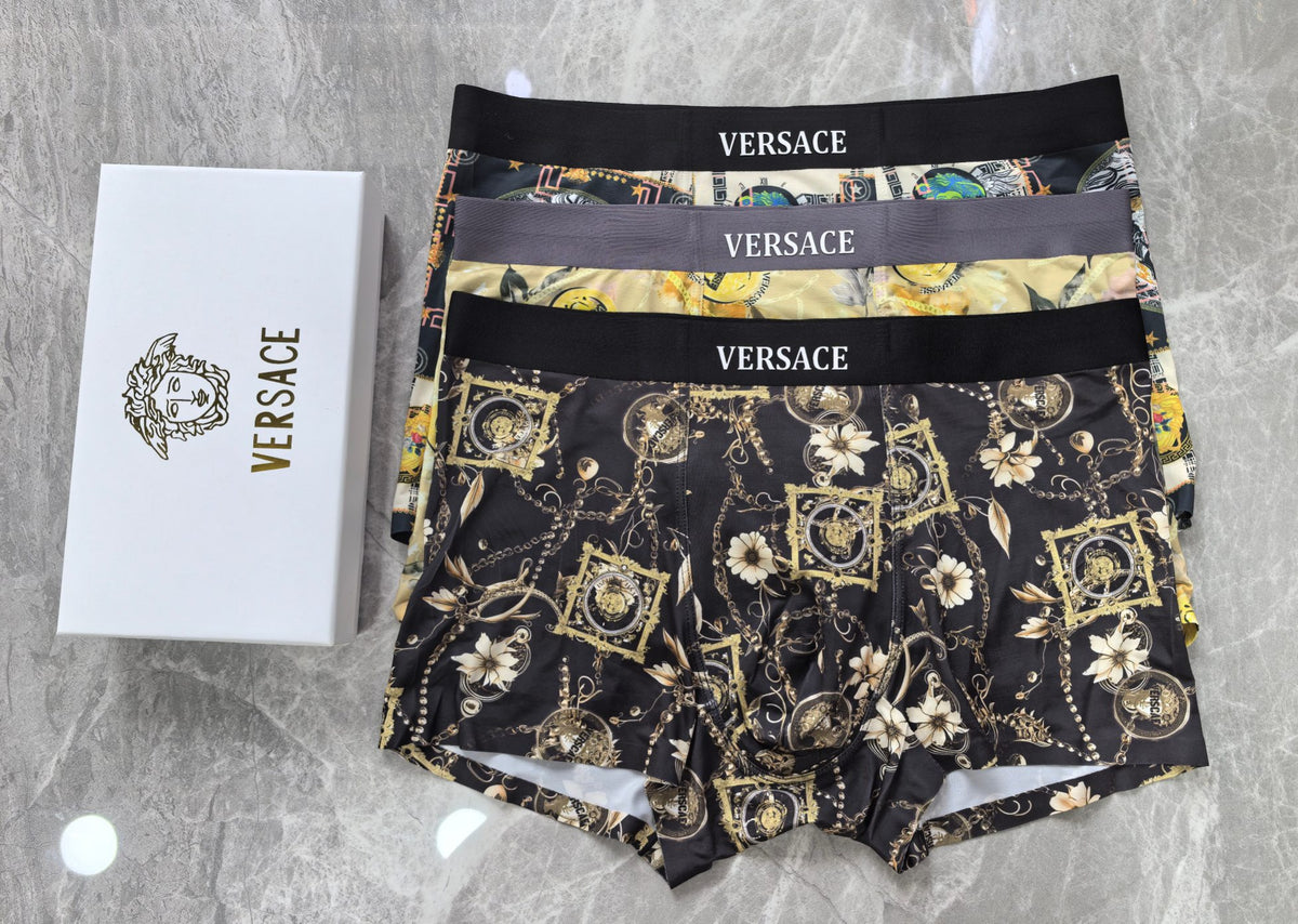 Versace dark baroque print boxer briefs - view 2