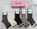 Miu Miu lace edge dot detail crew socks, image 1