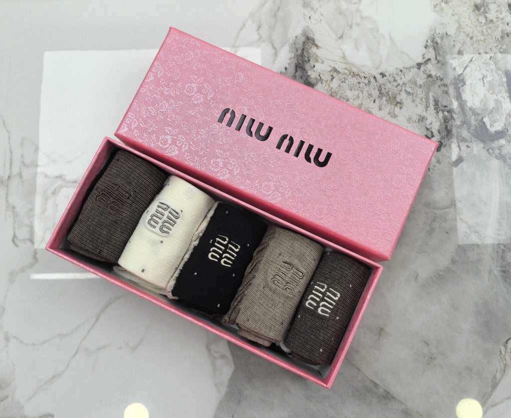 Miu Miu lace edge dot detail crew socks, image 6