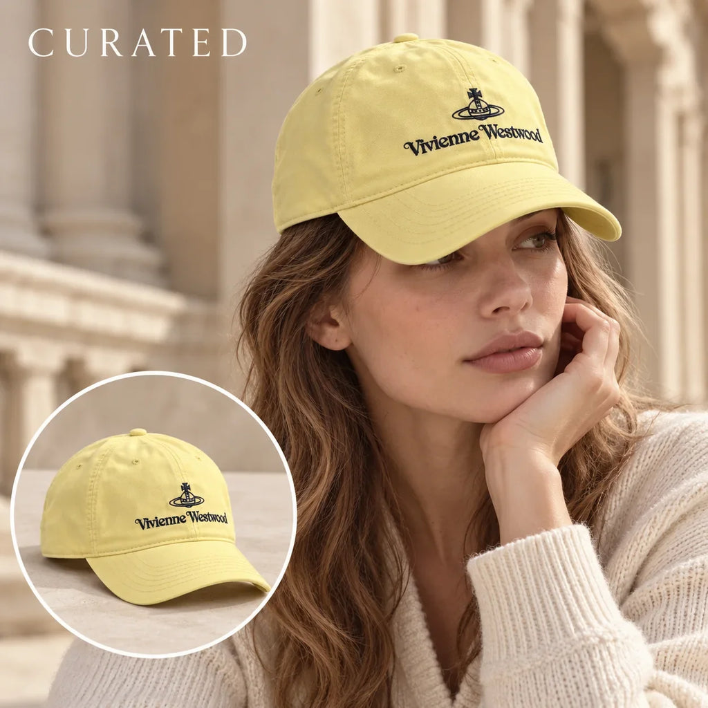 Balenciaga Balenciaga Baseball Cap worn by a Western model with product detail inset