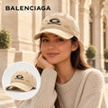 Balenciaga Balenciaga Baseball Cap worn by a Western model with product detail inset