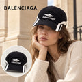 Balenciaga Balenciaga Baseball Cap worn by a Western model with product detail inset