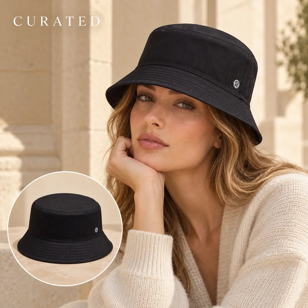 Independent Lululemon Baseball Cap worn by a Western model with product detail inset
