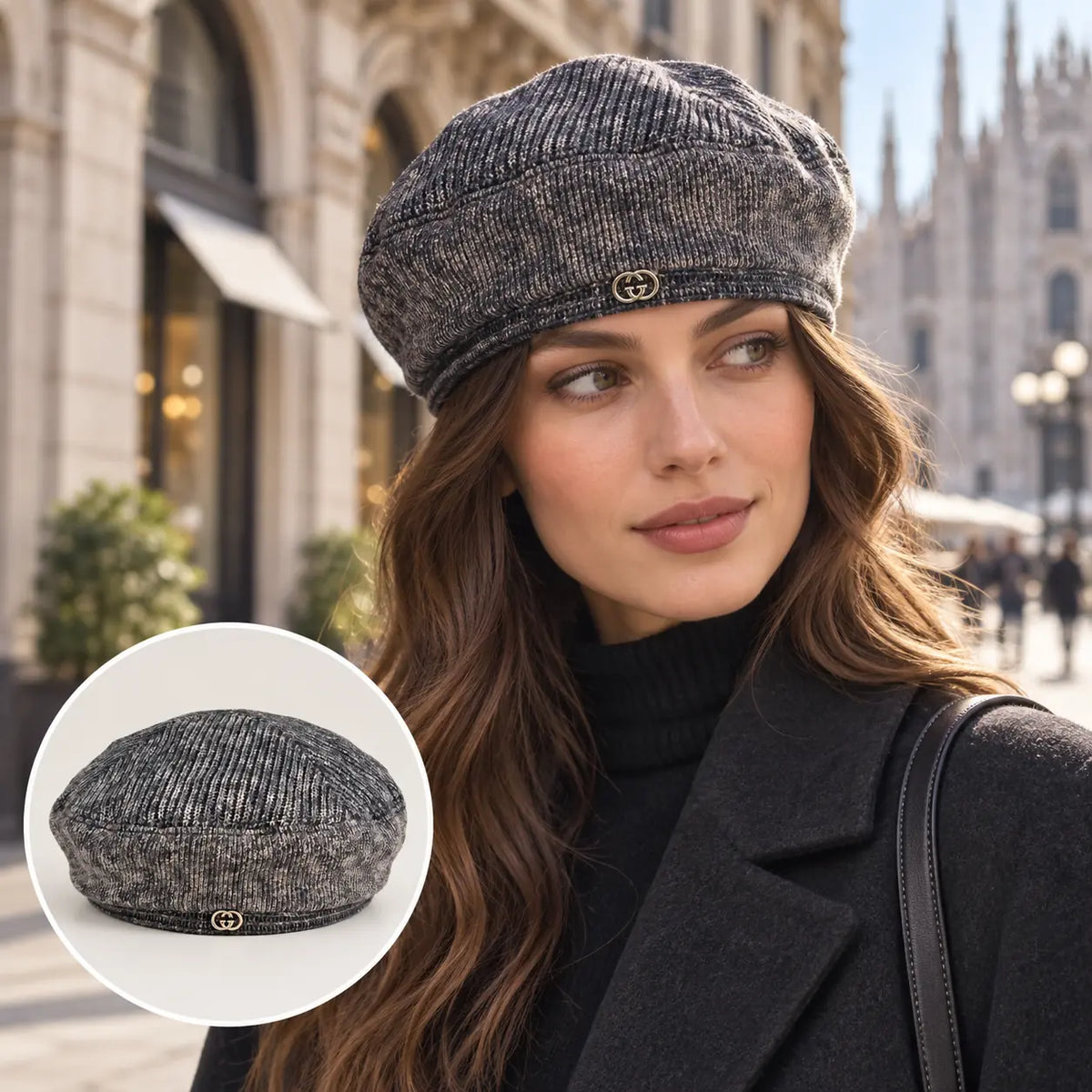 Independent Beret worn by a model