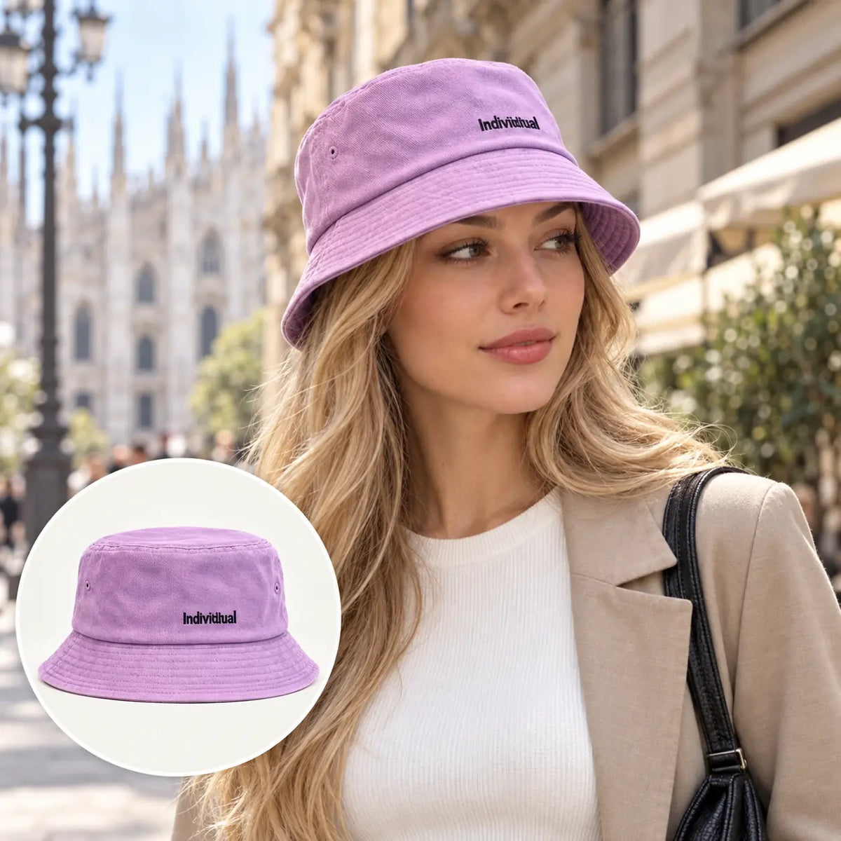 Independent Bucket Hat worn by a model