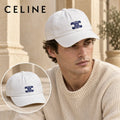 Celine Celine Baseball Cap worn by a Western model with product detail inset