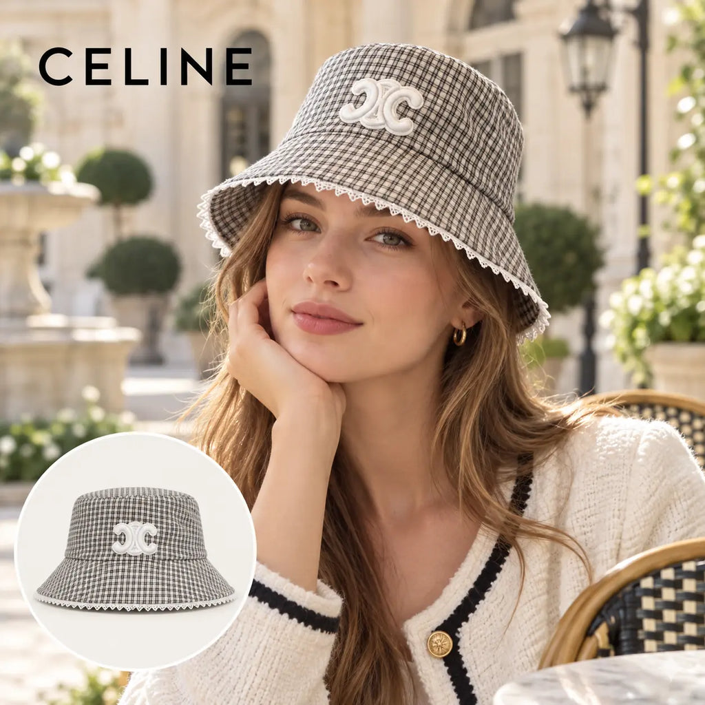 Celine Bucket Hat worn by a model