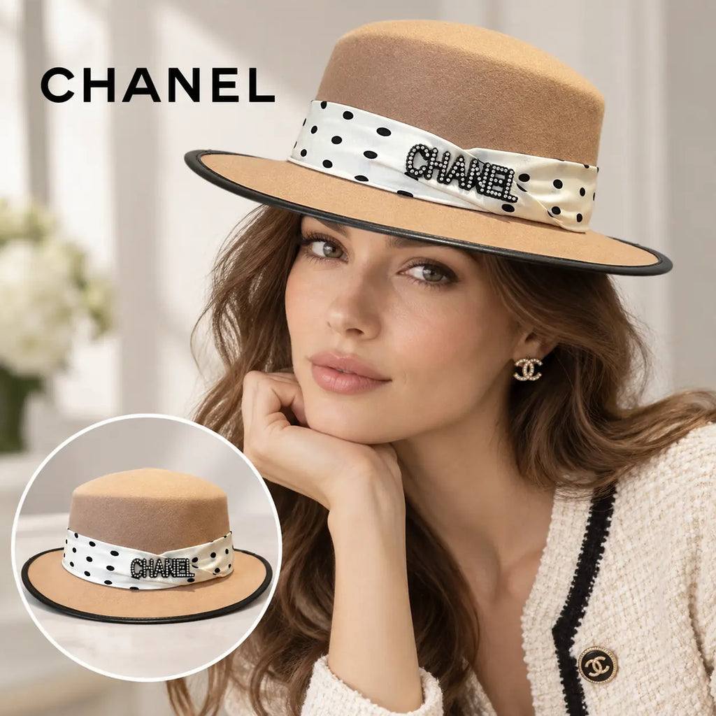 Chanel Cashmere Hat worn by a model