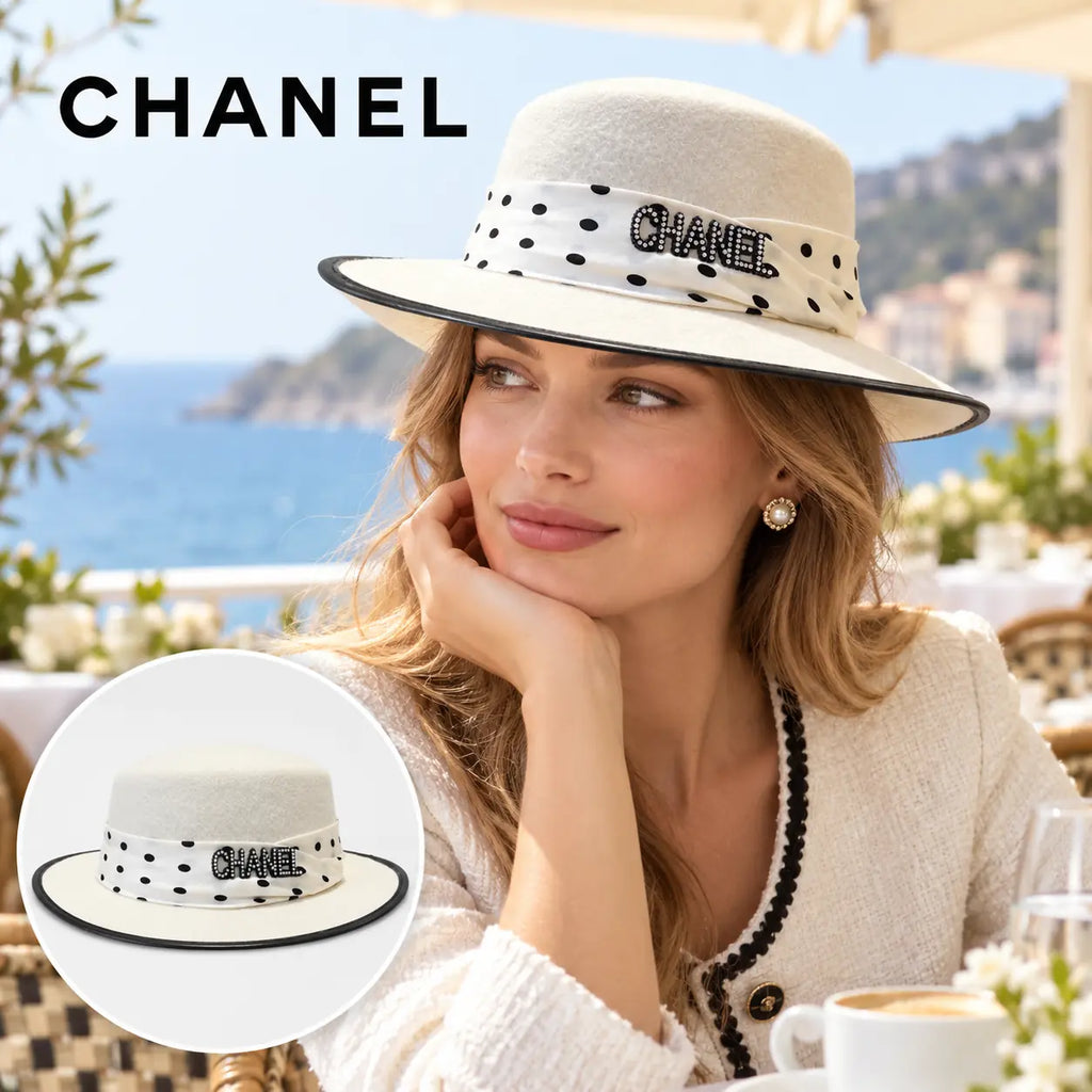 Chanel Cashmere Hat worn by a model