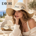 Chanel Chanel Denim Beret worn by a Western model with product detail inset