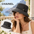 Chanel Straw Hat worn by a model