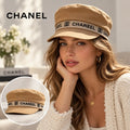 Chanel Woven Open Knit Hat worn by a model