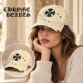 Chrome Hearts Chrome Hearts Baseball Cap worn by a Western model with product detail inset