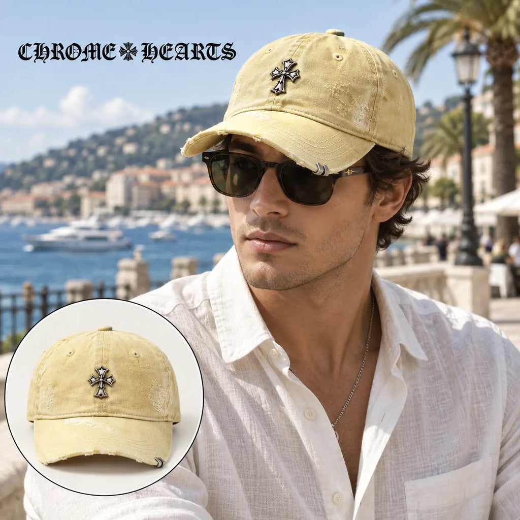 Chrome Hearts Baseball Cap worn by a model