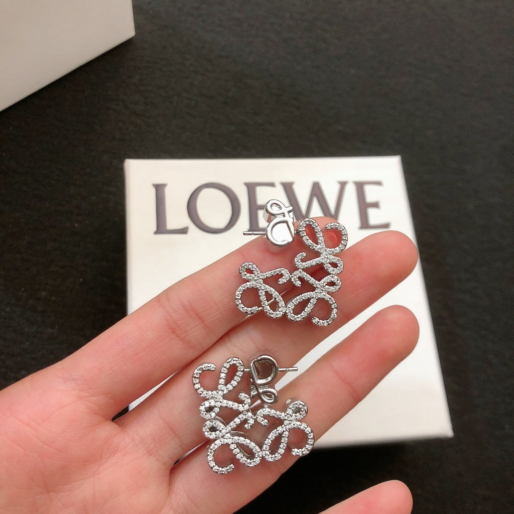Loewe Crystal Anagram Sculptural Earrings - product image 7