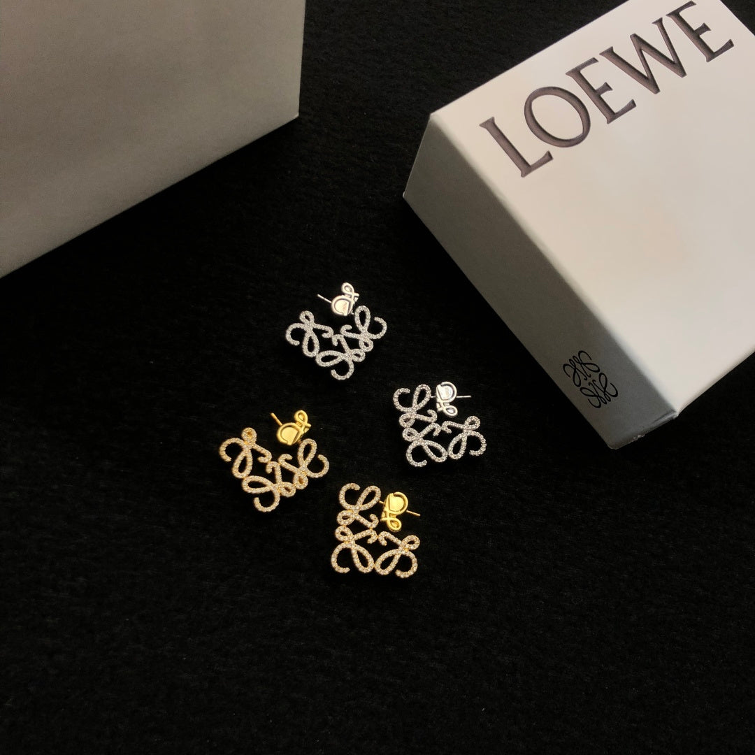 Loewe Crystal Anagram Sculptural Earrings - product image 4