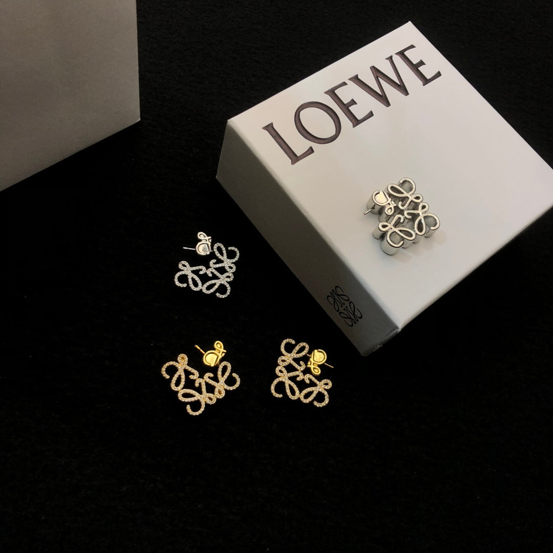 Loewe Crystal Anagram Sculptural Earrings - product image 5