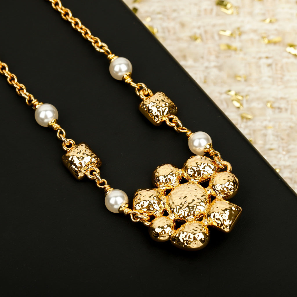 Chanel Interlocking C Gold-Tone Multicolor Crystal Accent Necklace - album image 4