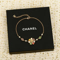 Chanel Interlocking C Gold-Tone Multicolor Crystal Accent Necklace - album image 1