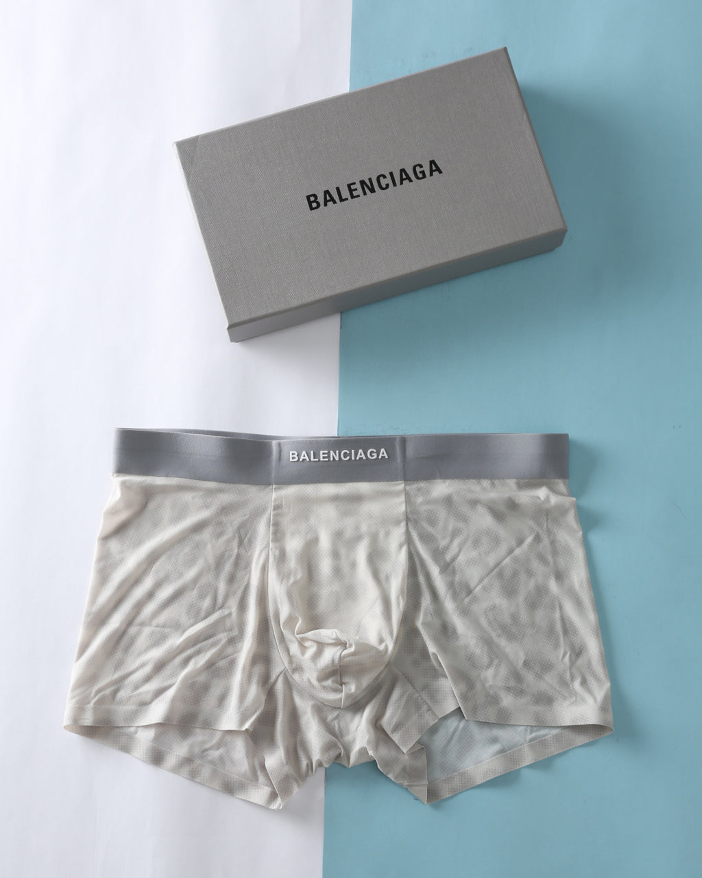 Balenciaga blue abstract print boxer briefs - view 3