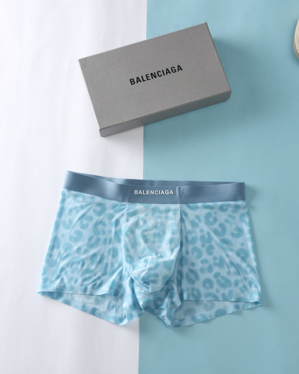 Balenciaga blue abstract print boxer briefs - view 5