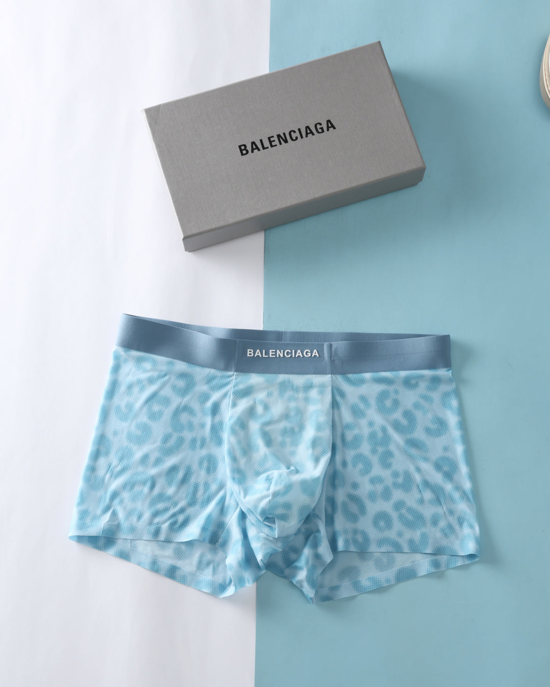 Balenciaga blue abstract print boxer briefs - view 5