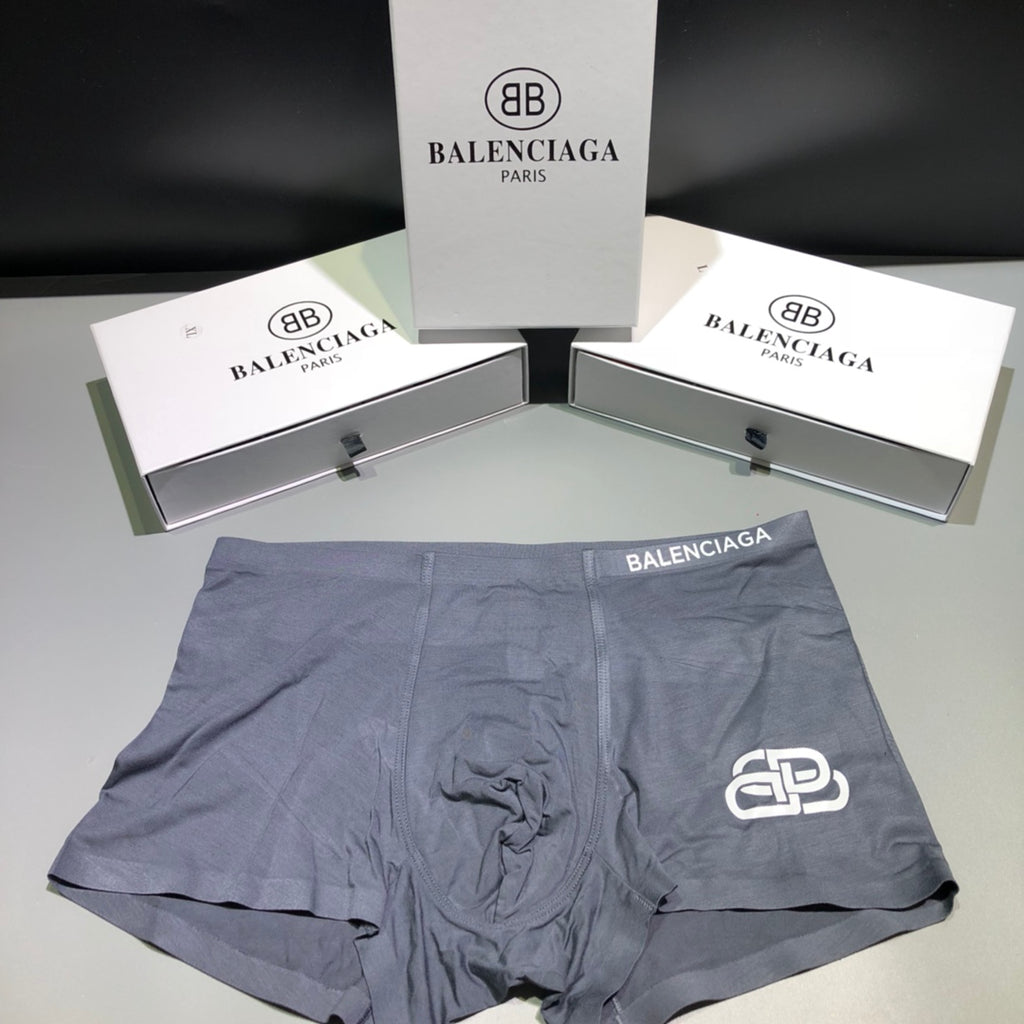Balenciaga gray bb motif boxer briefs - view 1