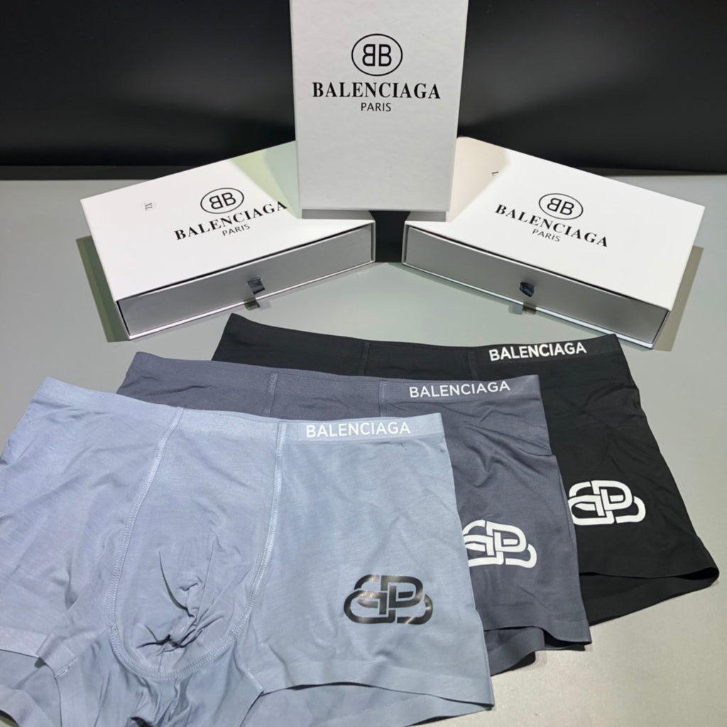 Balenciaga gray bb motif boxer briefs - view 4