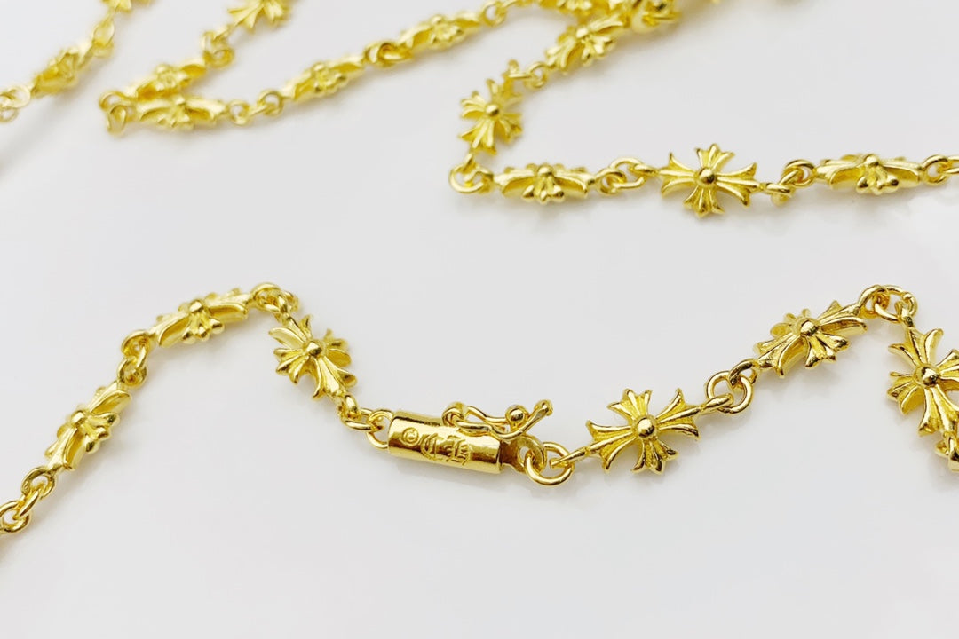 Chrome Hearts Gold-Tone Bright Cross Necklace - album image 2