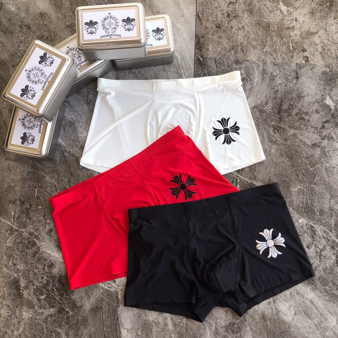 Chrome Hearts Milk Silk Boxer Briefs - Style 02, 3-Piece Box