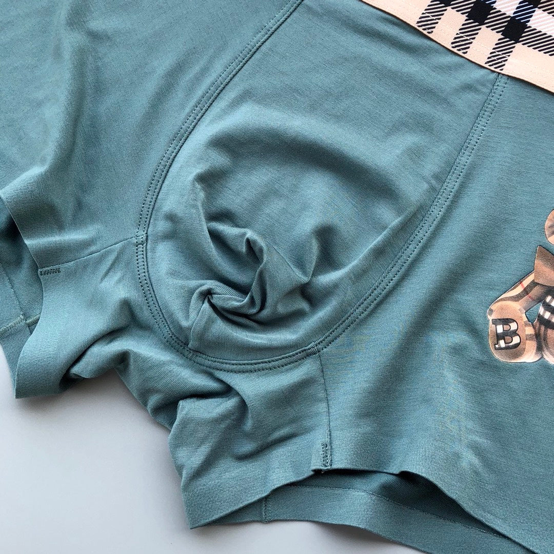 Burberry check waist teddy emblem boxer briefs - view 7