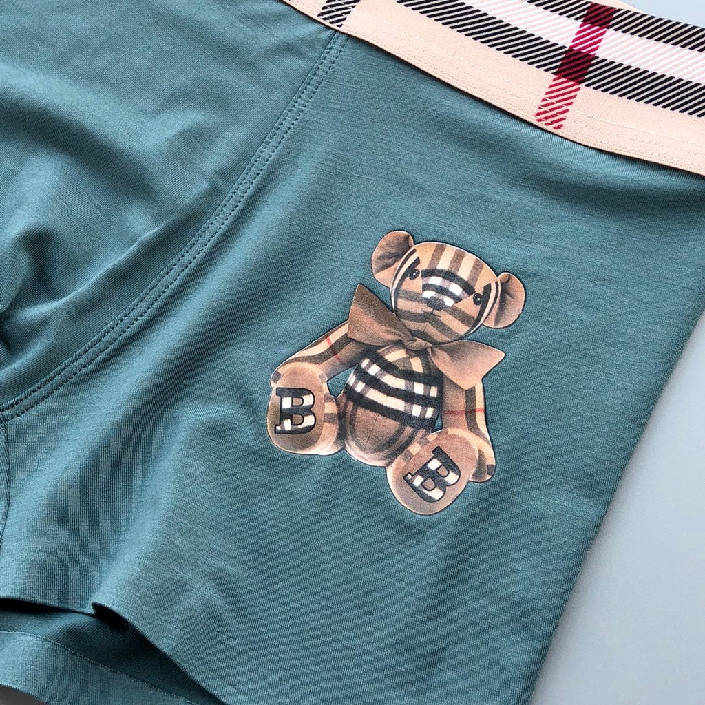 Burberry check waist teddy emblem boxer briefs - view 6