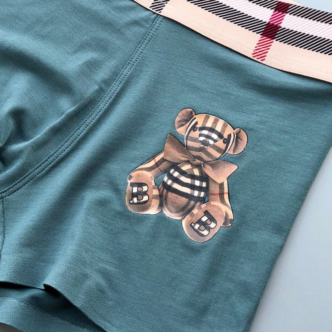 Burberry check waist teddy emblem boxer briefs - view 6