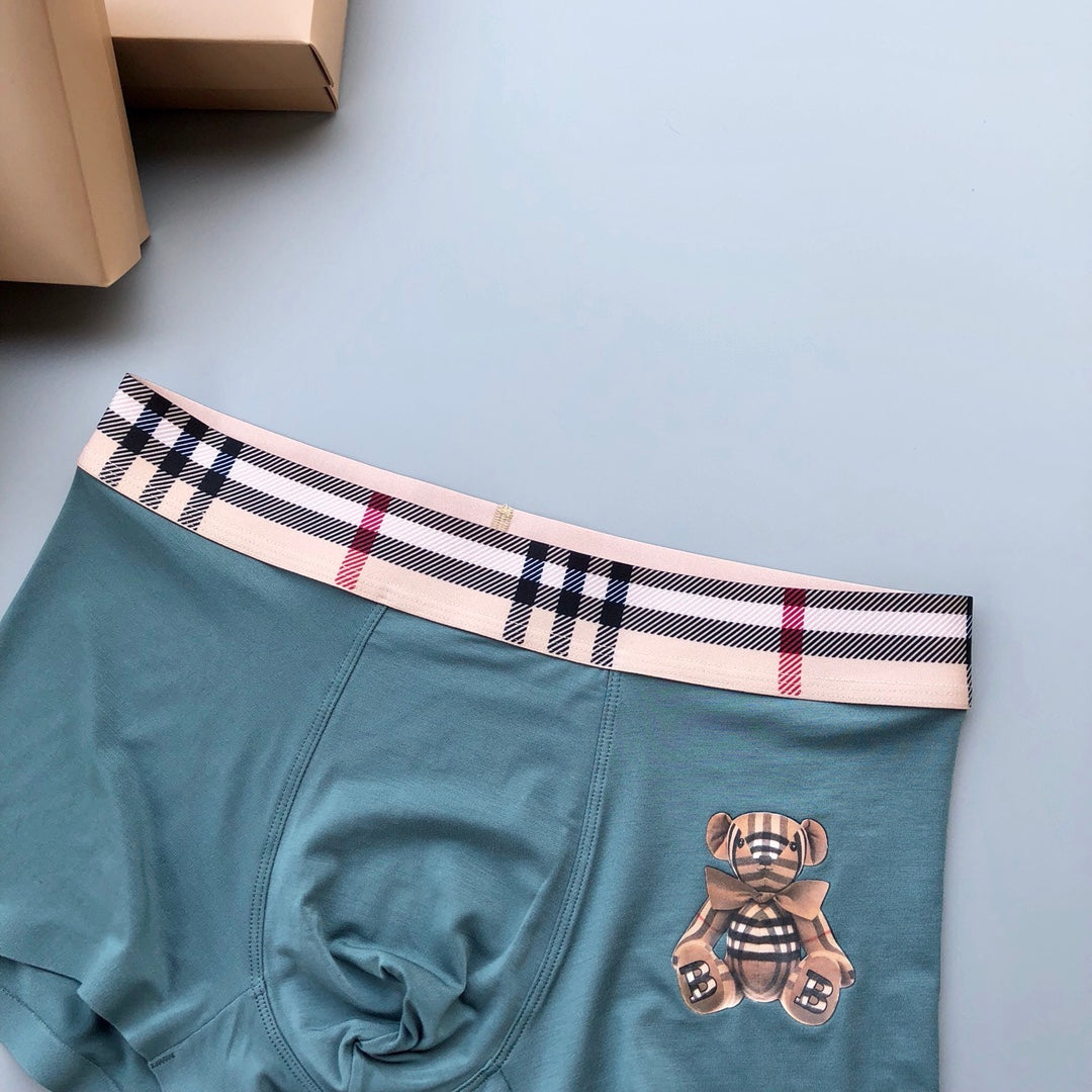 Burberry check waist teddy emblem boxer briefs - view 5