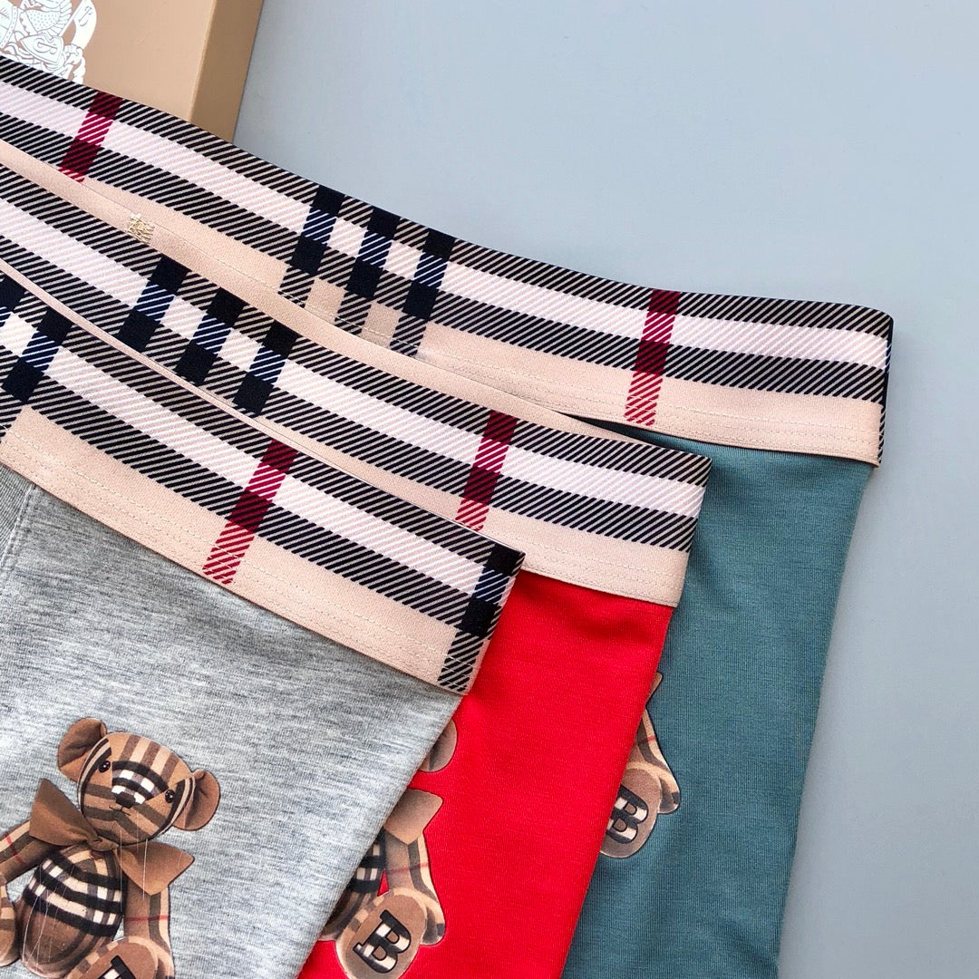 Burberry check waist teddy emblem boxer briefs - view 2