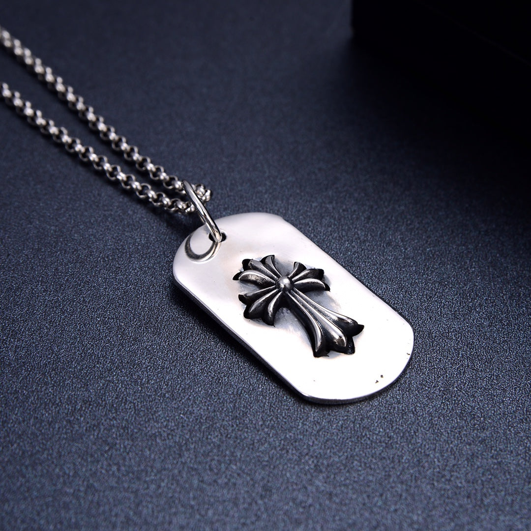 Chrome Hearts Cross Relief Dog Tag Necklace - album image 6