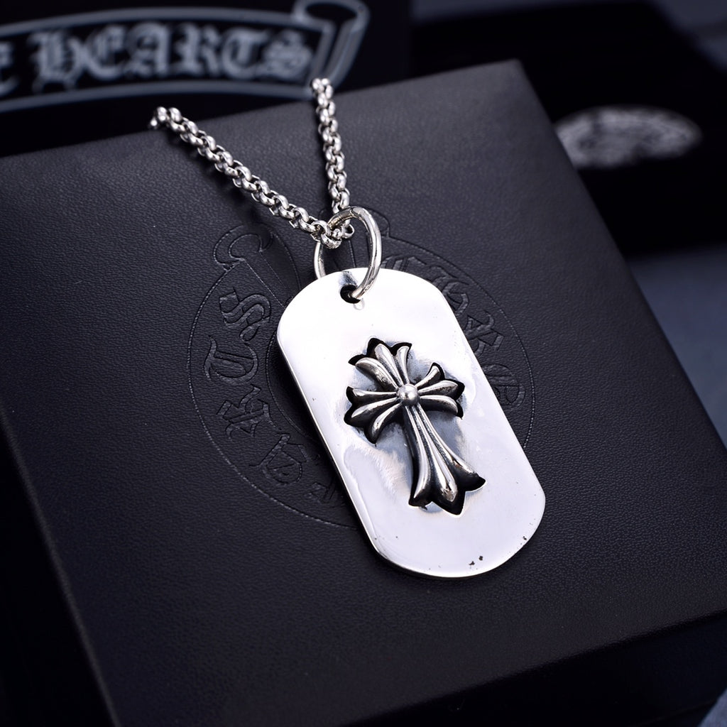Chrome Hearts Cross Relief Dog Tag Necklace - album image 1