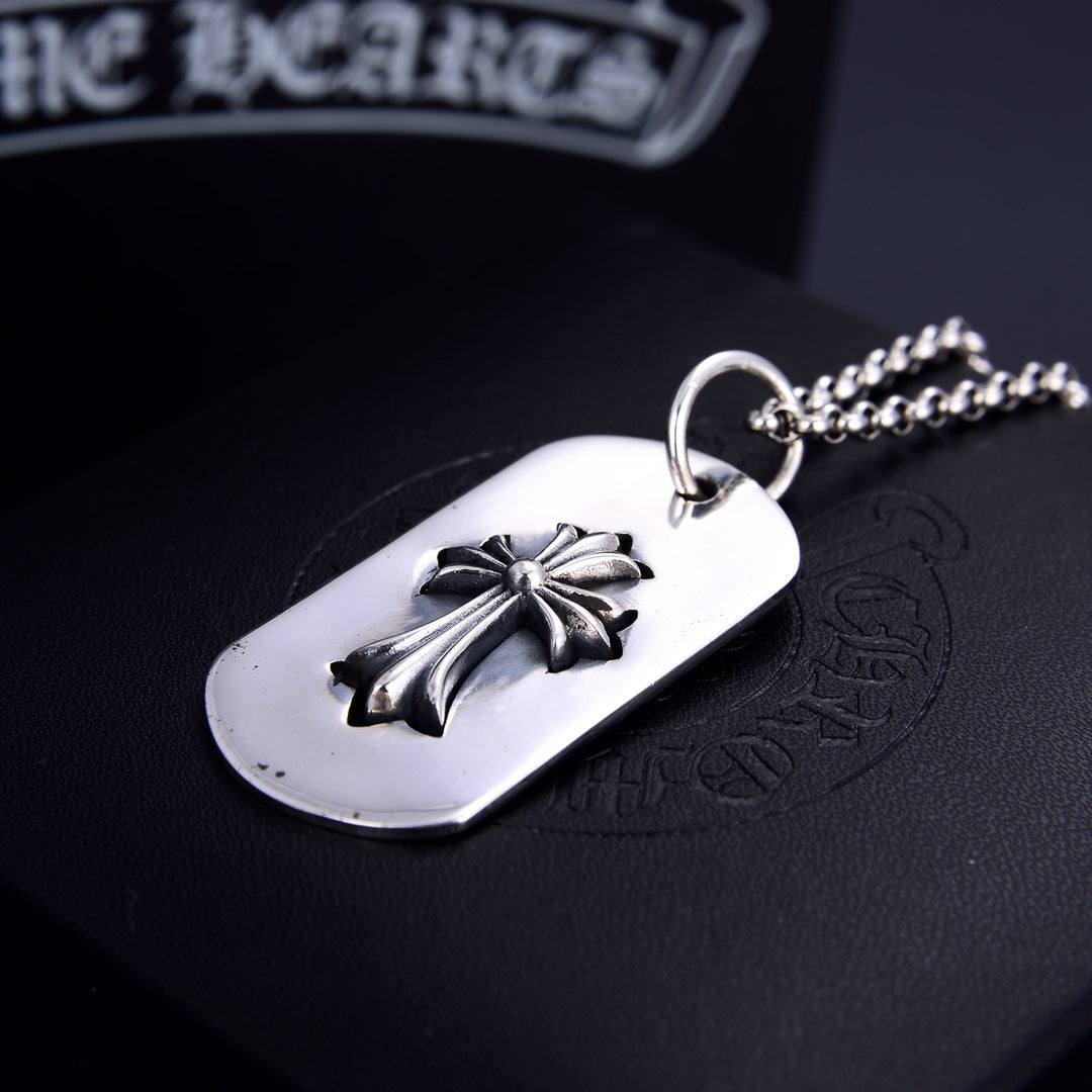 Chrome Hearts Cross Relief Dog Tag Necklace - album image 4