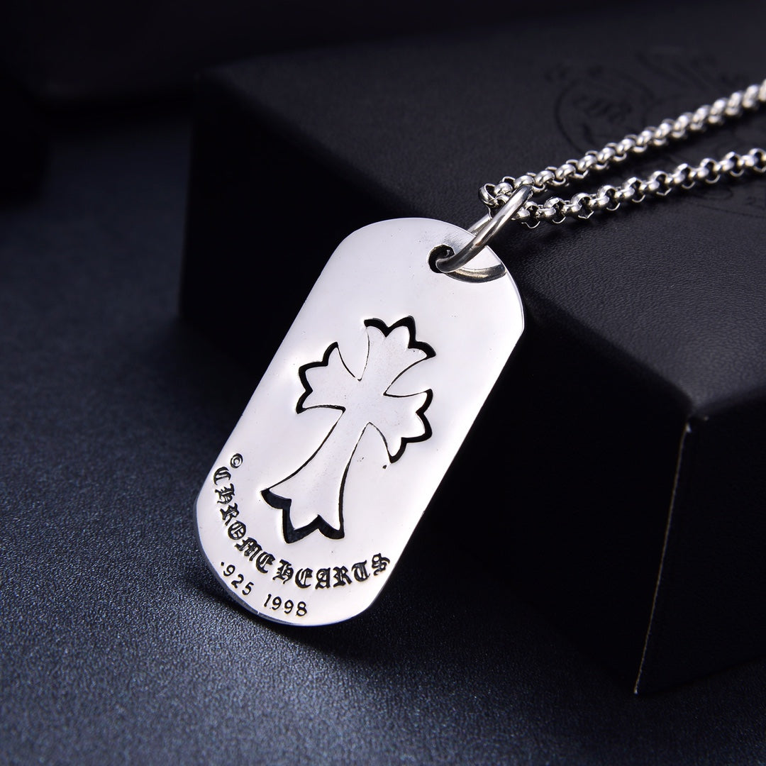 Chrome Hearts Cross Relief Dog Tag Necklace - album image 3