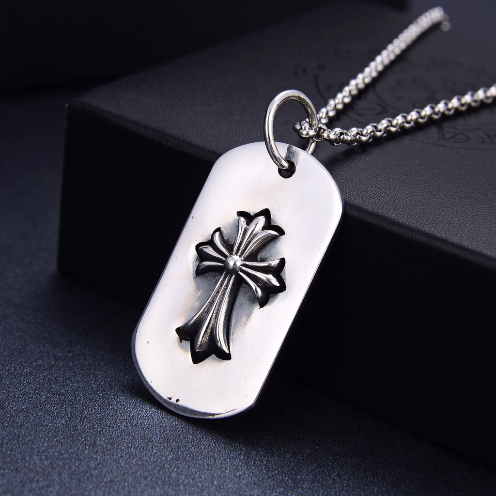 Chrome Hearts Cross Relief Dog Tag Necklace - album image 2